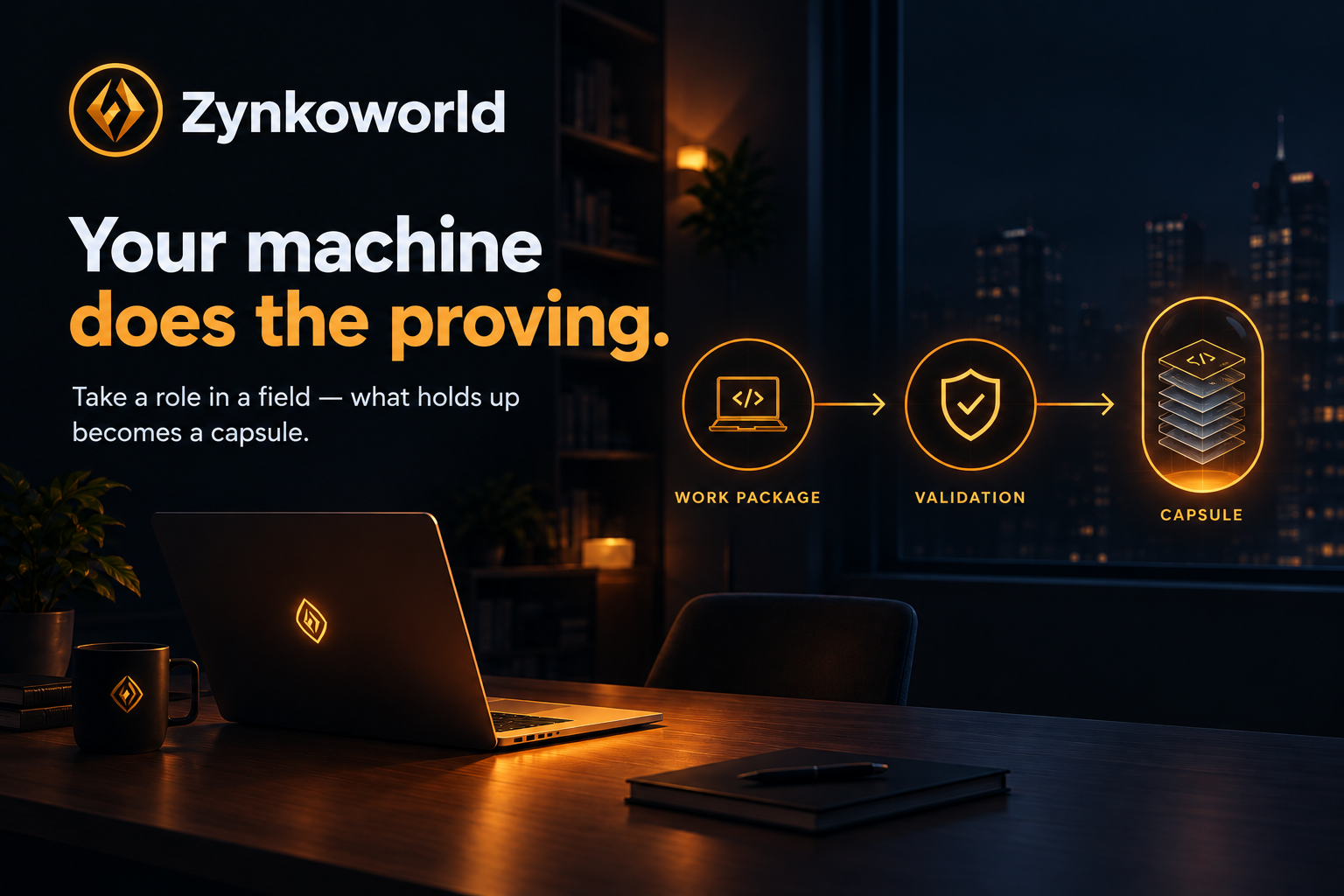 Your machine does the proving - work package, validation, capsule.